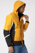 Купить Куртка спортивная мужская с капюшоном желтого цвета 3589J, фото 13