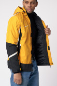 Купить Куртка спортивная мужская с капюшоном желтого цвета 3589J, фото 15