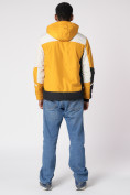 Купить Куртка спортивная мужская с капюшоном желтого цвета 3589J, фото 8