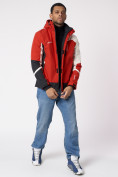 Купить Куртка спортивная мужская с капюшоном красного цвета 3589Kr, фото 10