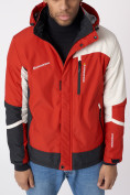 Купить Куртка спортивная мужская с капюшоном красного цвета 3589Kr, фото 3