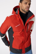 Купить Куртка спортивная мужская с капюшоном красного цвета 3589Kr, фото 6