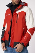 Купить Куртка спортивная мужская с капюшоном красного цвета 3589Kr, фото 8