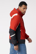 Купить Куртка спортивная мужская с капюшоном красного цвета 3589Kr, фото 7