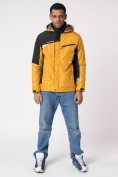 Купить Куртка спортивная мужская с капюшоном желтого цвета 3590J, фото 2