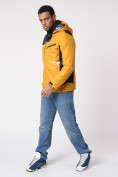 Купить Куртка спортивная мужская с капюшоном желтого цвета 3590J, фото 3
