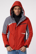 Купить Куртка спортивная мужская с капюшоном красного цвета 3590Kr, фото 10