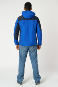 Купить Куртка спортивная мужская с капюшоном синего цвета 3590S, фото 3