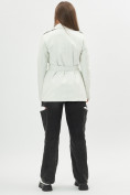 Купить Классическая кожаная куртка женская белого цвета 3607Bl, фото 12