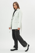 Купить Классическая кожаная куртка женская белого цвета 3607Bl, фото 3