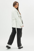Купить Классическая кожаная куртка женская белого цвета 3607Bl, фото 5