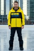 Купить Горнолыжный костюм мужской зимний желтого цвета 370J
