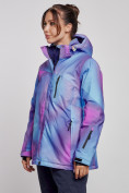 Купить Горнолыжная куртка женская зимняя большого размера фиолетового цвета 3936F, фото 2