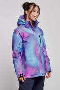 Купить Горнолыжная куртка женская зимняя большого размера фиолетового цвета 3936F, фото 3