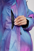 Купить Горнолыжная куртка женская зимняя большого размера фиолетового цвета 3936F, фото 7