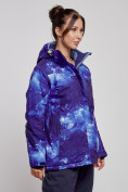 Купить Горнолыжная куртка женская зимняя большого размера синего цвета 3936S, фото 3