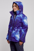 Купить Горнолыжная куртка женская зимняя большого размера синего цвета 3936S, фото 5