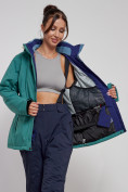 Купить Горнолыжная куртка женская зимняя большого размера зеленого цвета 3936Z, фото 12