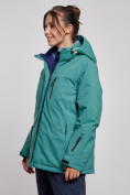 Купить Горнолыжная куртка женская зимняя большого размера зеленого цвета 3936Z, фото 2