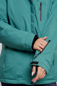 Купить Горнолыжная куртка женская зимняя большого размера зеленого цвета 3936Z, фото 6