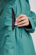 Купить Горнолыжная куртка женская зимняя большого размера зеленого цвета 3936Z, фото 7