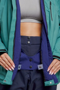 Купить Горнолыжная куртка женская зимняя большого размера зеленого цвета 3936Z, фото 8
