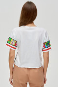 Купить Топ футболка женская белого цвета 3951Bl, фото 5