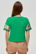 Купить Топ футболка женская зеленого цвета 3951Z, фото 5