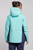 Купить Горнолыжная куртка женская зимняя большого размера бирюзового цвета 3960Br, фото 4