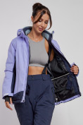 Купить Горнолыжная куртка женская зимняя большого размера фиолетового цвета 3960F, фото 12