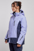 Купить Горнолыжная куртка женская зимняя большого размера фиолетового цвета 3960F, фото 2