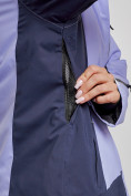 Купить Горнолыжная куртка женская зимняя большого размера фиолетового цвета 3960F, фото 7