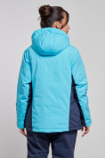 Купить Горнолыжная куртка женская зимняя большого размера голубого цвета 3960Gl, фото 4