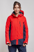 Купить Горнолыжная куртка женская зимняя большого размера красного цвета 3960Kr
