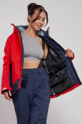 Купить Горнолыжная куртка женская зимняя большого размера красного цвета 3960Kr, фото 12