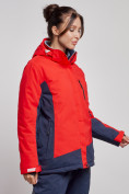 Купить Горнолыжная куртка женская зимняя большого размера красного цвета 3960Kr, фото 2