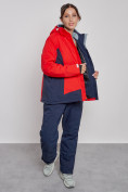 Купить Горнолыжная куртка женская зимняя большого размера красного цвета 3960Kr, фото 9
