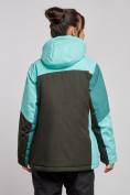 Купить Горнолыжная куртка женская зимняя большого размера бирюзового цвета 3963Br, фото 4