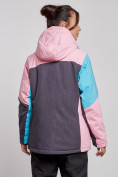 Купить Горнолыжная куртка женская зимняя большого размера розового цвета 3963R, фото 5