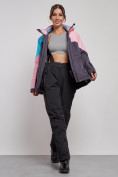 Купить Горнолыжная куртка женская зимняя большого размера розового цвета 3963R, фото 9