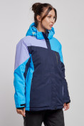 Купить Горнолыжная куртка женская зимняя большого размера синего цвета 3963S, фото 3
