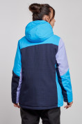 Купить Горнолыжная куртка женская зимняя большого размера синего цвета 3963S, фото 4