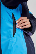 Купить Горнолыжная куртка женская зимняя большого размера синего цвета 3963S, фото 7