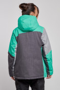 Купить Горнолыжная куртка женская зимняя большого размера зеленого цвета 3963Z, фото 4