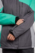 Купить Горнолыжная куртка женская зимняя большого размера зеленого цвета 3963Z, фото 6