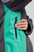 Купить Горнолыжная куртка женская зимняя большого размера зеленого цвета 3963Z, фото 7