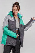 Купить Горнолыжная куртка женская зимняя большого размера зеленого цвета 3963Z, фото 10