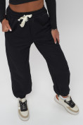 Купить Джоггеры спортивные трикотажные женские черного цвета 400Ch, фото 16