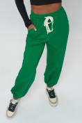 Купить Джоггеры спортивные трикотажные женские зеленого цвета 400Z, фото 16