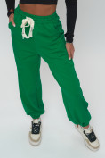 Купить Джоггеры спортивные трикотажные женские зеленого цвета 400Z, фото 17